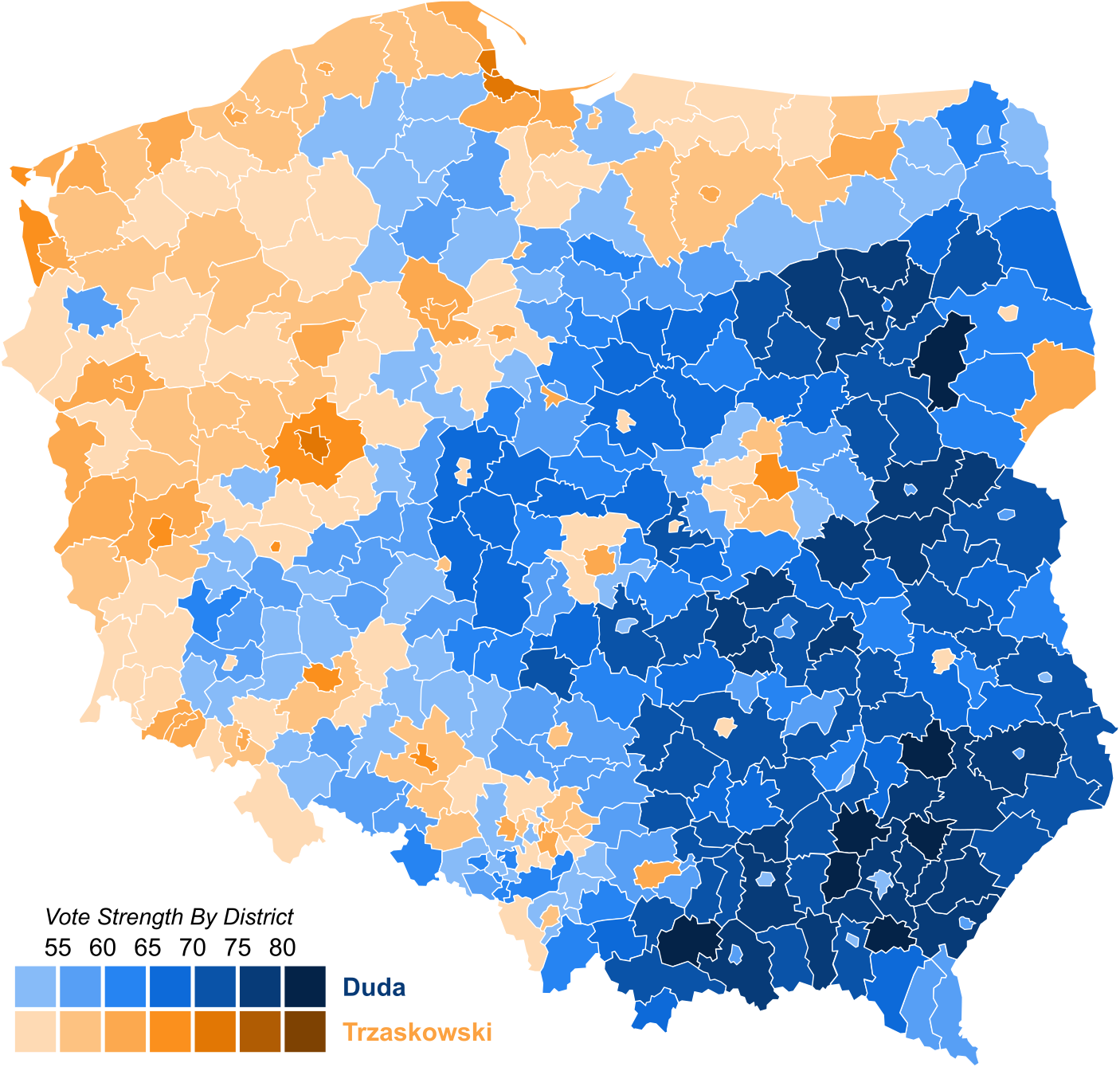 Election Data Visualization - Poland Election Results Map
