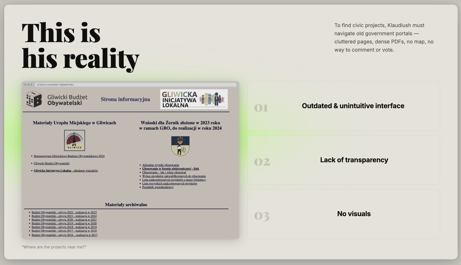 This is his reality — outdated government portals, no visuals, no transparency