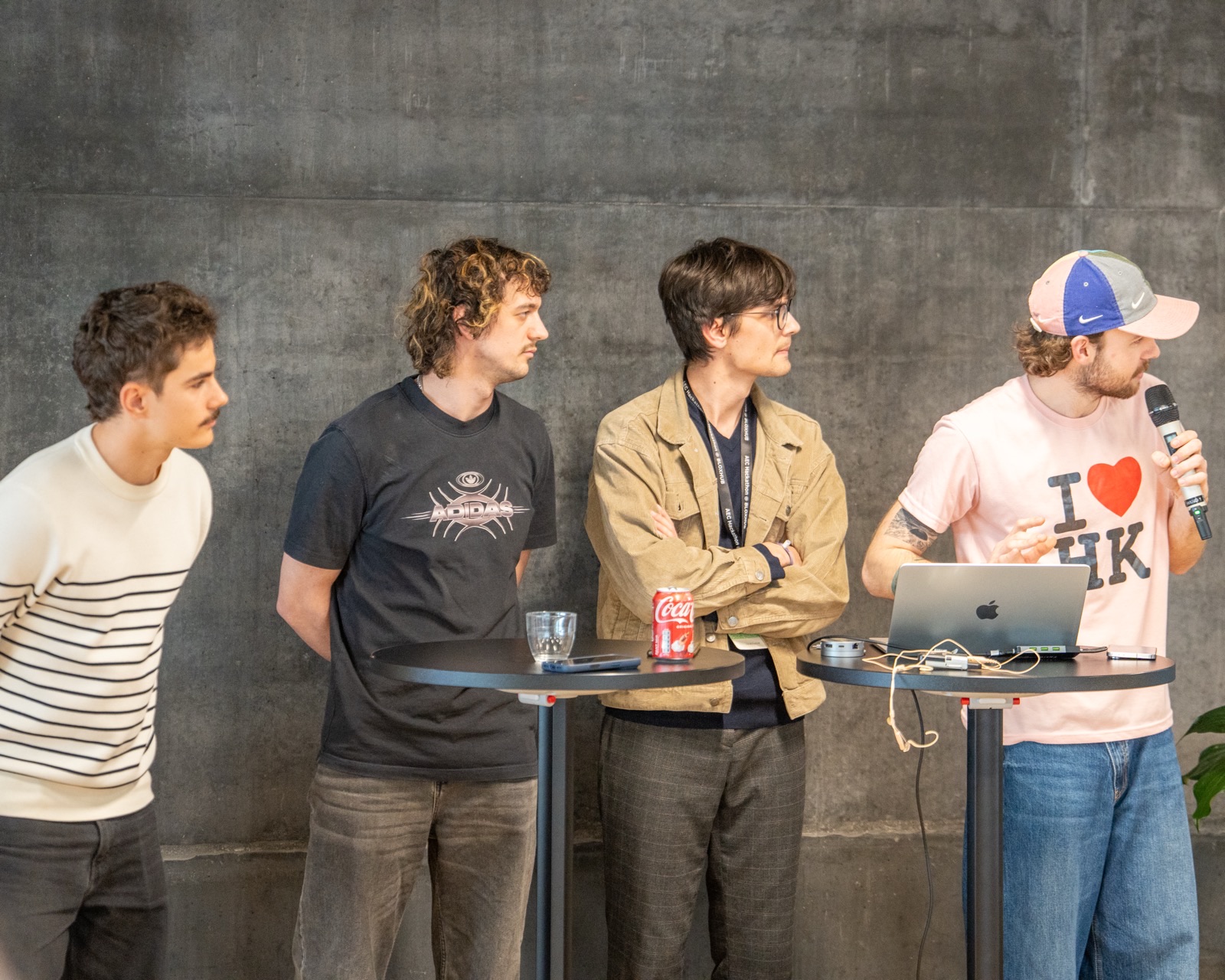 Team presenting Klaudiush at AEC Hackathon Copenhagen